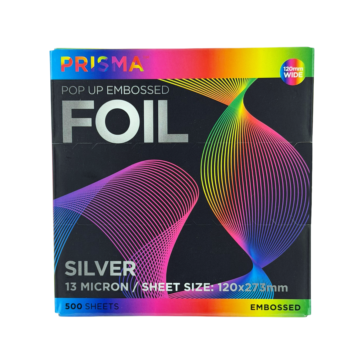 Prisma PopUp Embossed Foil Silver (120mm x 273mm) (500pcs)
