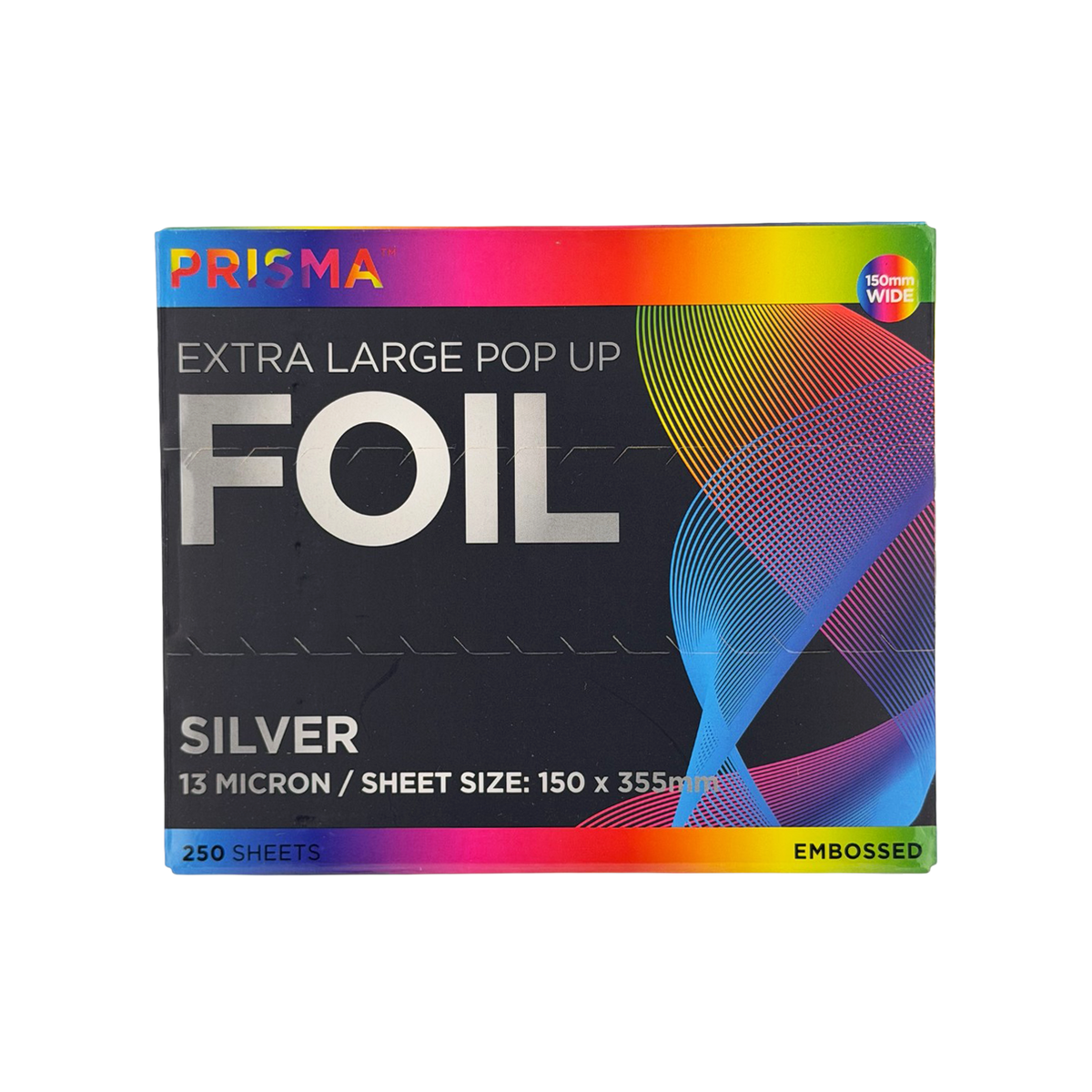 Prisma PopUp Embossed Foil Extra Large Silver (120mm x 273mm) (250pcs)